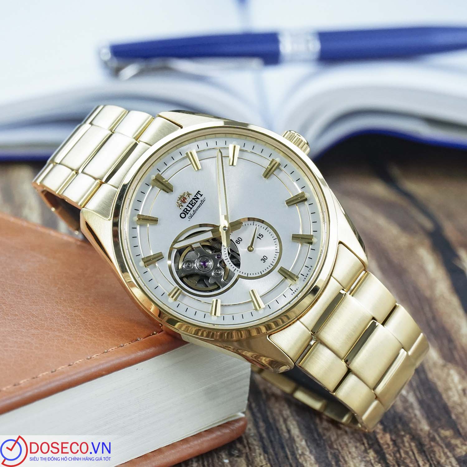 Orient Automatikuhr RA-AR0007S30B - Gold Edelstahl Mit Skeleton Zifferblatt